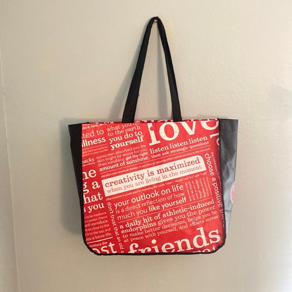 Large red lulu lemon tote bag - Picture 1 of 3